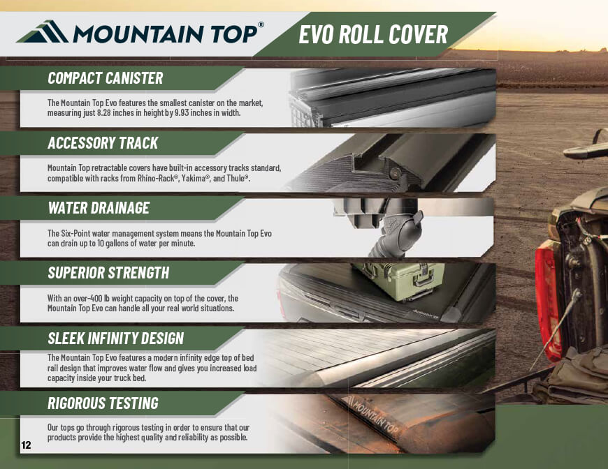 Mountain Top Evo Roll Cover Stats